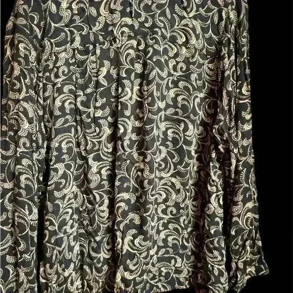 CJ Banks 1X blouse, black & tan. - Picture 9 of 9